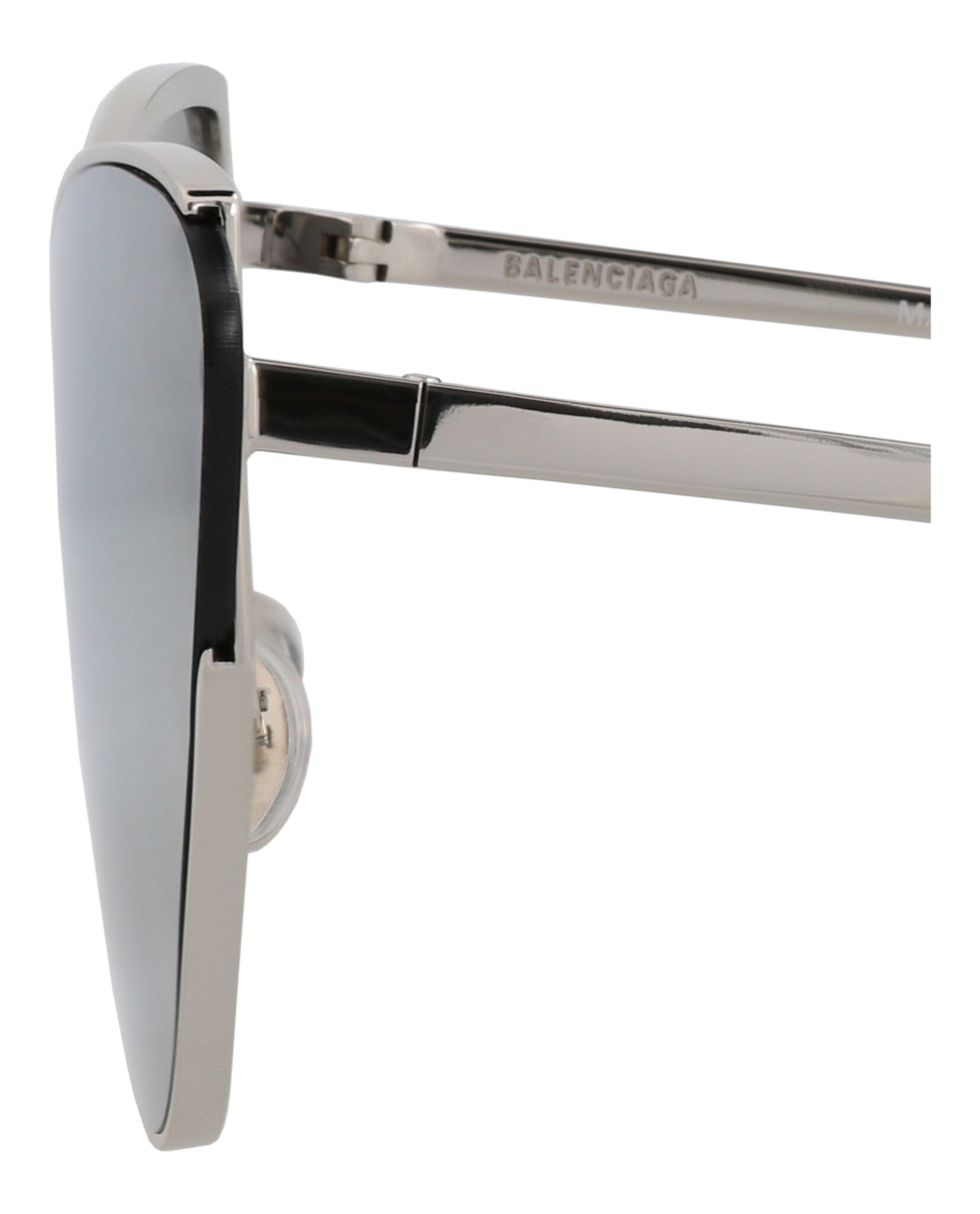 Balenciaga Womens Cat Eye Silver Silver White Fashion Designer Eyewear