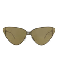 Balenciaga Womens Cat Eye Ruthenium Ruthenium Bronze Fashion Designer Eyewear