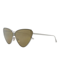 Balenciaga Womens Cat Eye Ruthenium Ruthenium Bronze Fashion Designer Eyewear