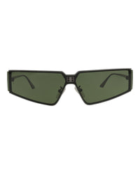 Balenciaga Balenciaga Unisex Square/Rectangle Ruthenium Ruthenium Green Fashion Designer Eyewear