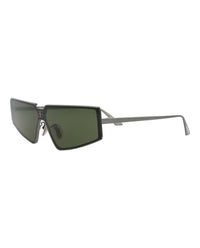 Balenciaga Balenciaga Unisex Square/Rectangle Ruthenium Ruthenium Green Fashion Designer Eyewear