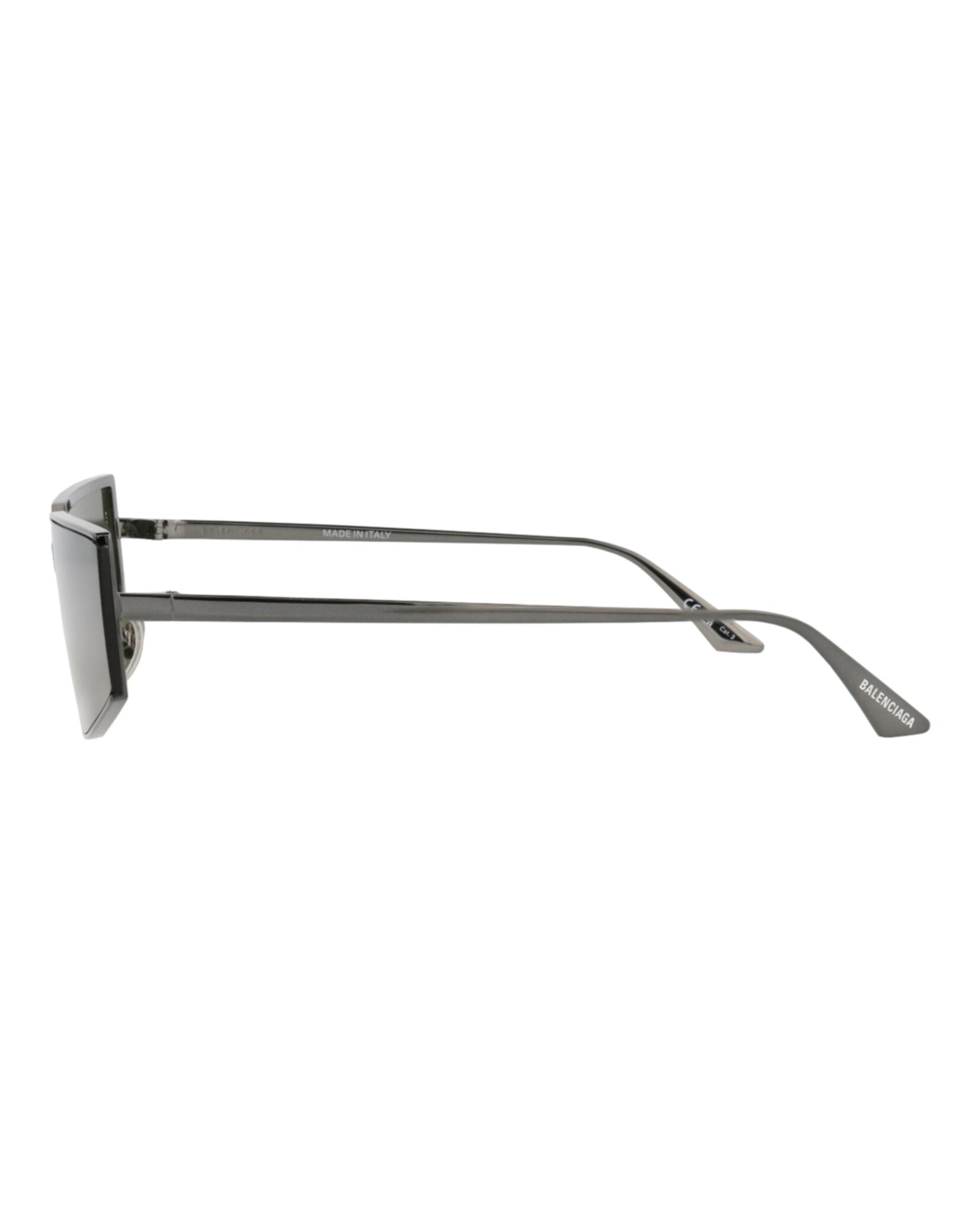 Balenciaga Balenciaga Unisex Square/Rectangle Ruthenium Ruthenium Green Fashion Designer Eyewear