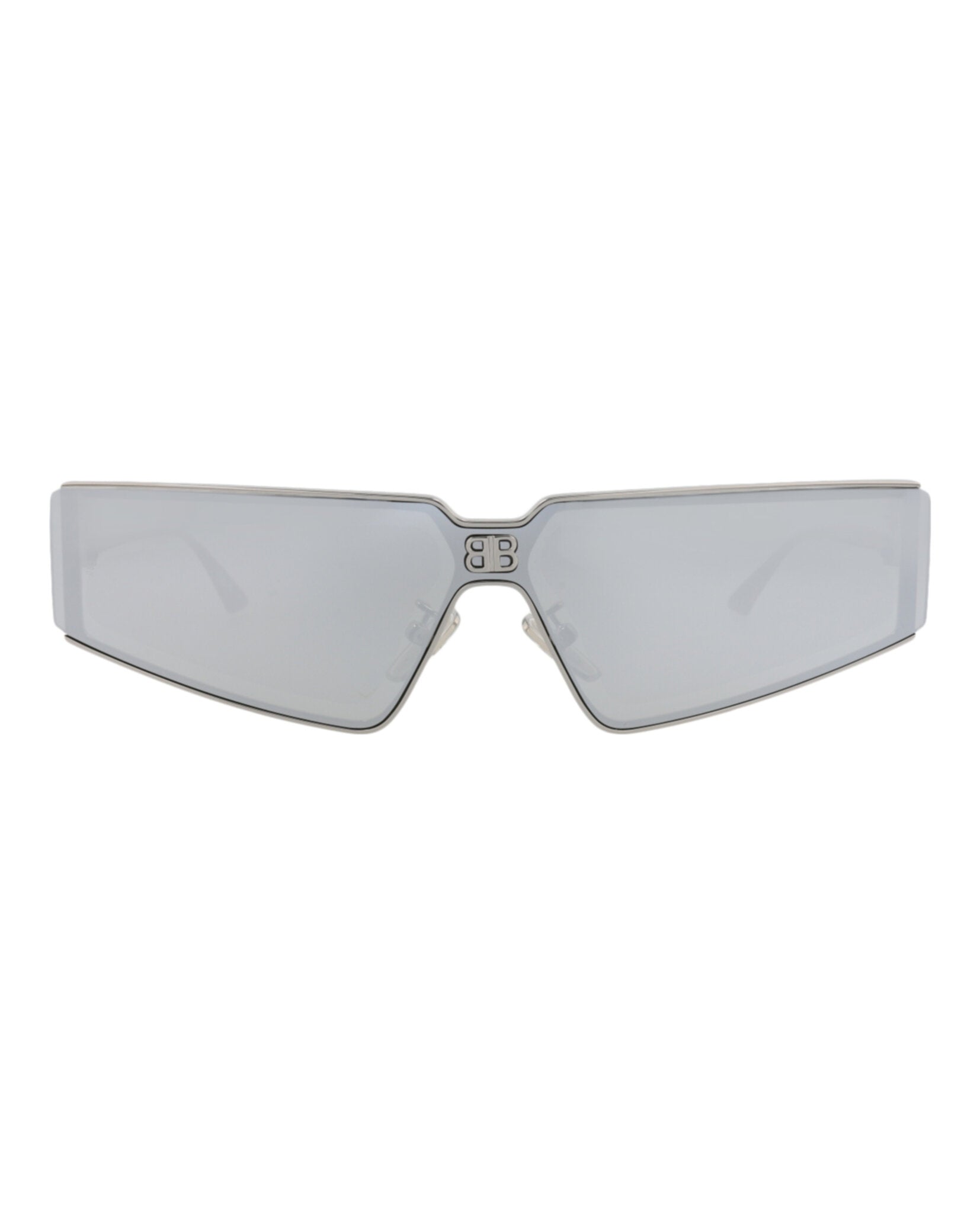 Balenciaga Unisex Square/Rectangle Ruthenium Ruthenium Silver Fashion Designer Eyewear