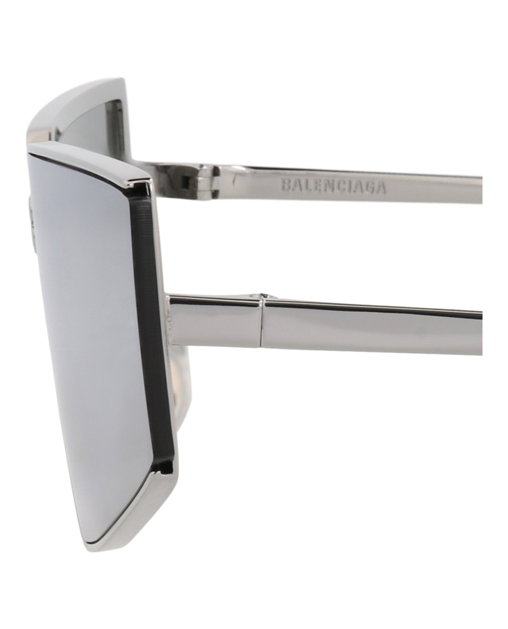 Balenciaga Unisex Square/Rectangle Ruthenium Ruthenium Silver Fashion Designer Eyewear