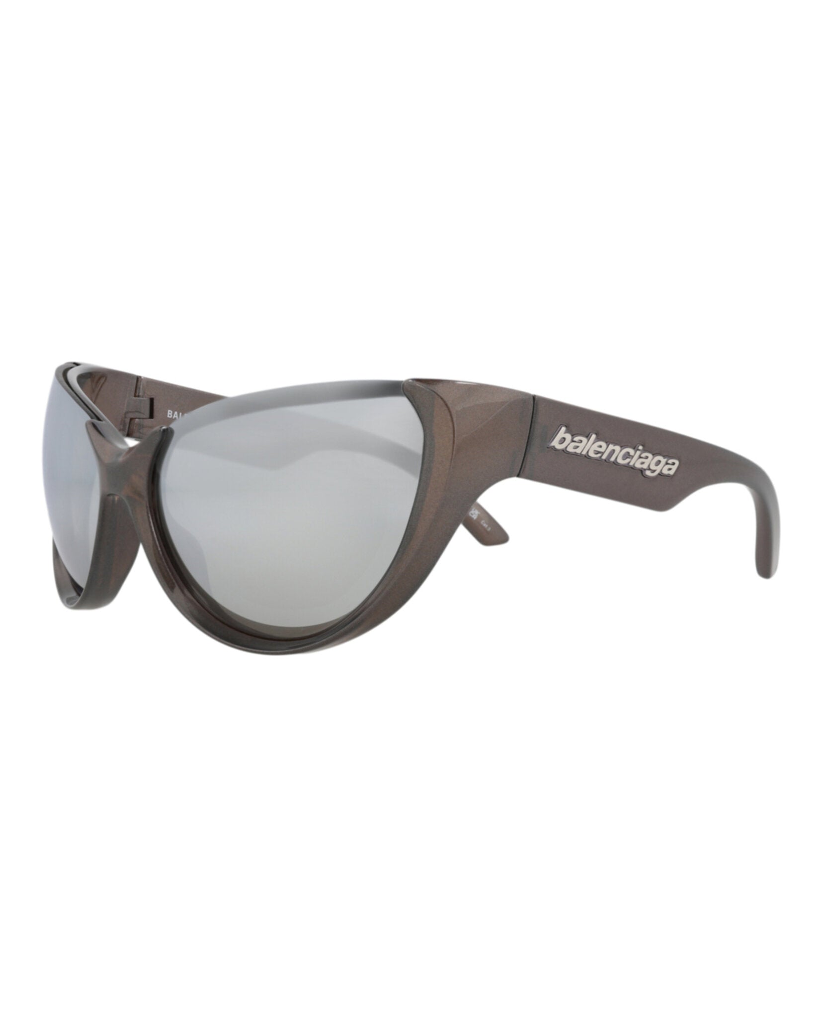 Balenciaga Womens Cat Eye Silver Silver Silver Fashion Designer Eyewear