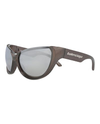 Balenciaga Womens Cat Eye Silver Silver Silver Fashion Designer Eyewear