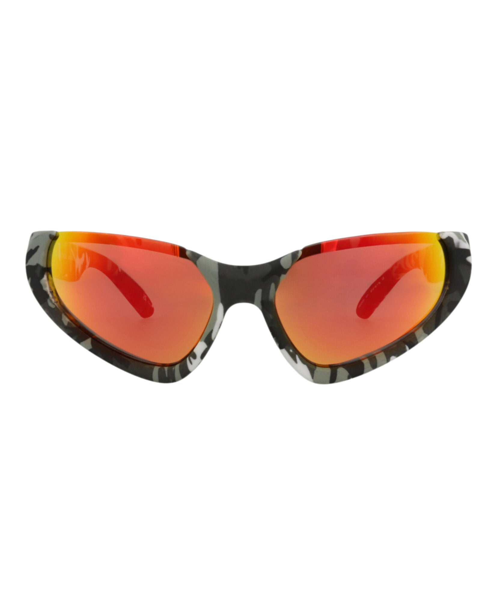 Balenciaga Unisex Shield/Wrap Grey Grey Red Fashion Designer Eyewear