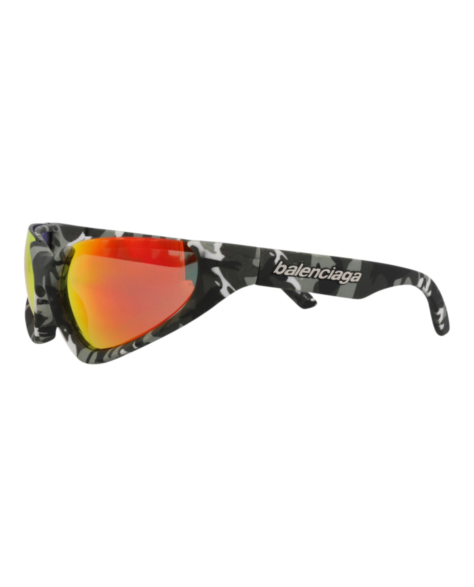 Balenciaga Unisex Shield/Wrap Grey Grey Red Fashion Designer Eyewear