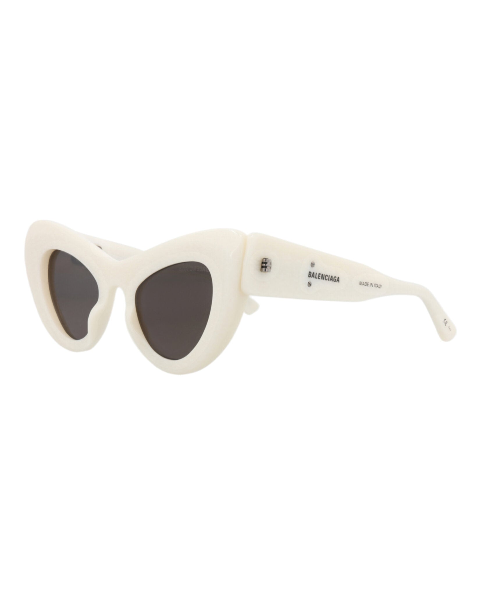 Balenciaga Balenciaga Womens Cat Eye White White Grey Fashion Designer Eyewear