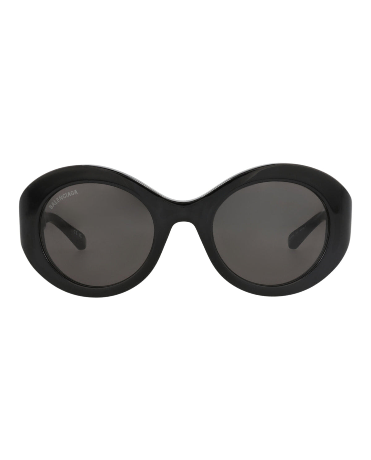 Balenciaga Womens Round/Oval Black Black Grey Fashion Designer Eyewear