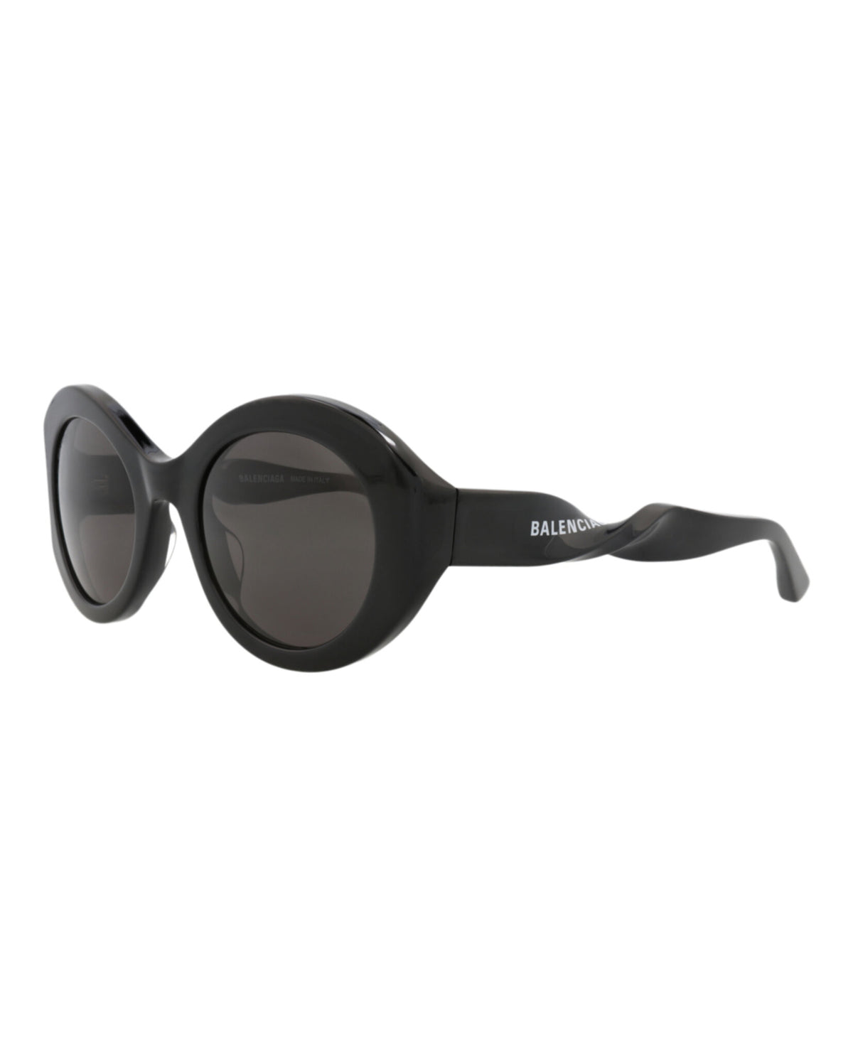 Balenciaga Womens Round/Oval Black Black Grey Fashion Designer Eyewear