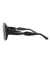 Balenciaga Womens Round/Oval Black Black Grey Fashion Designer Eyewear
