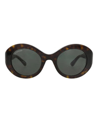 Balenciaga Womens Round/Oval Havana Havana Green Fashion Designer Eyewear