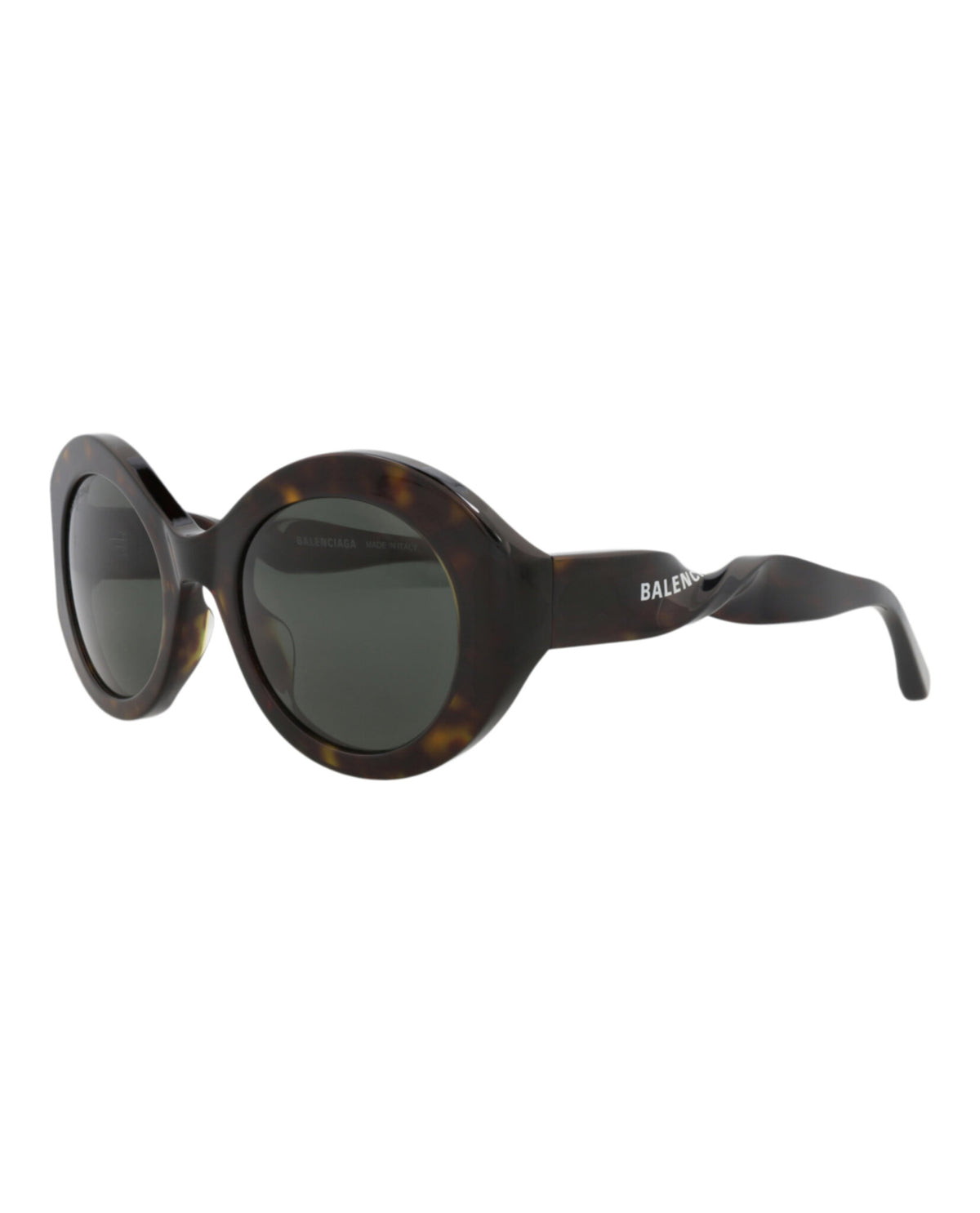 Balenciaga Womens Round/Oval Havana Havana Green Fashion Designer Eyewear