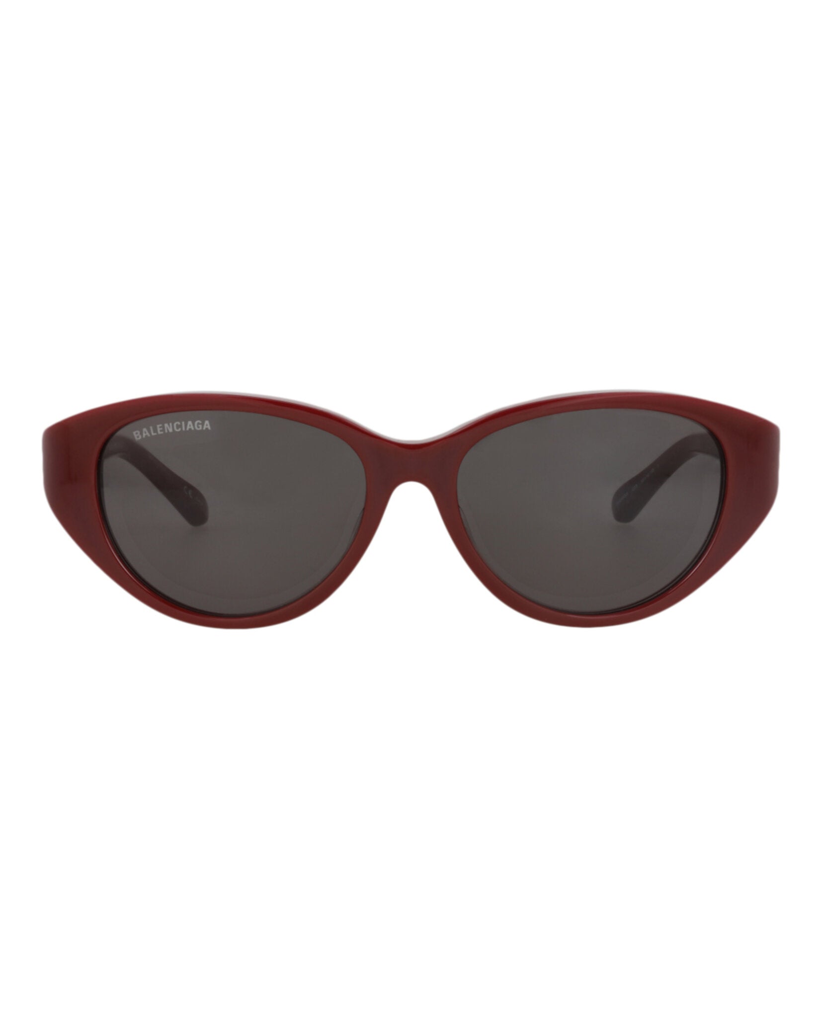 Balenciaga Balenciaga Womens Round/Oval Burgundy Burgundy Grey Fashion Designer Eyewear