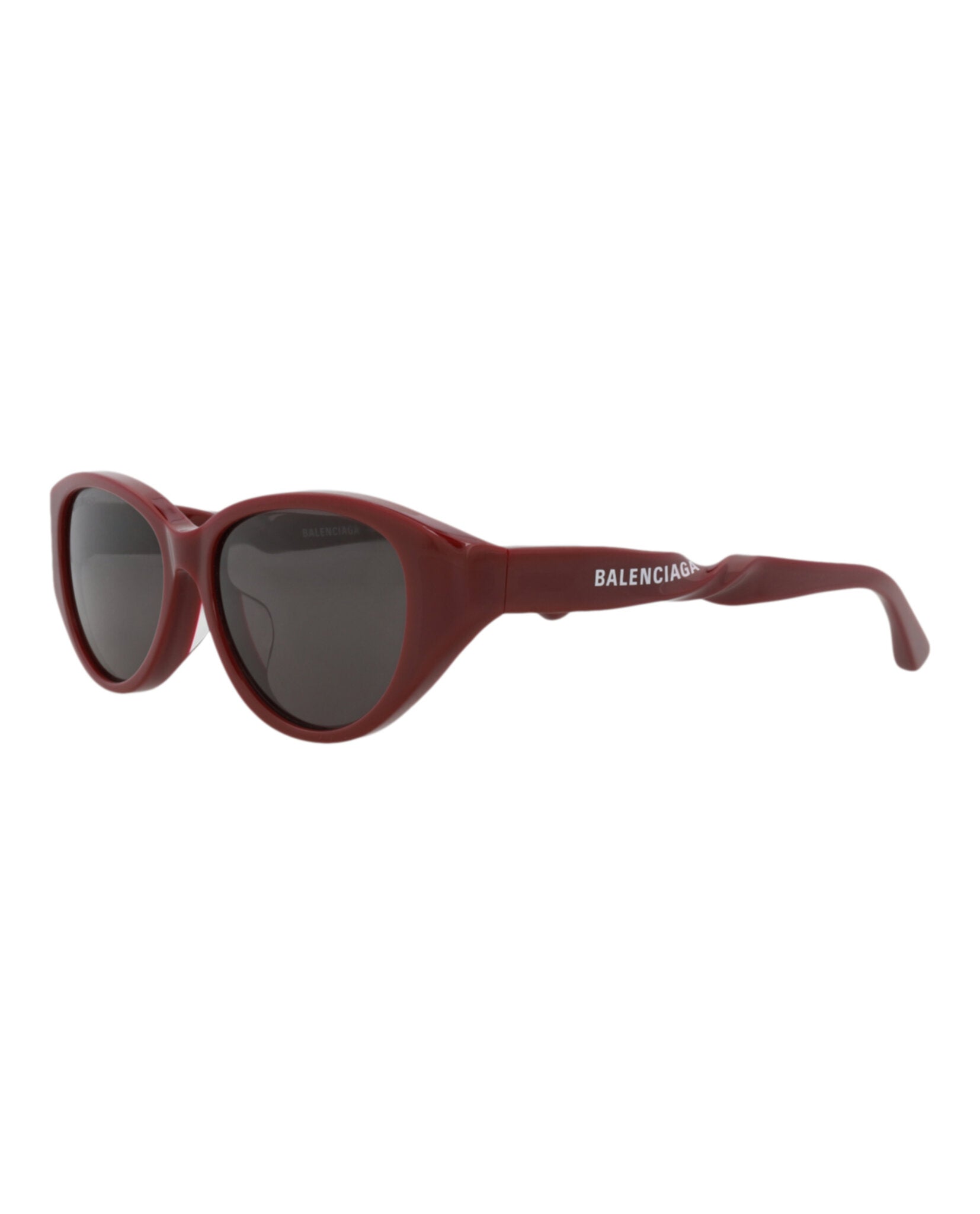 Balenciaga Balenciaga Womens Round/Oval Burgundy Burgundy Grey Fashion Designer Eyewear