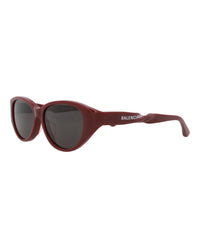 Balenciaga Balenciaga Womens Round/Oval Burgundy Burgundy Grey Fashion Designer Eyewear