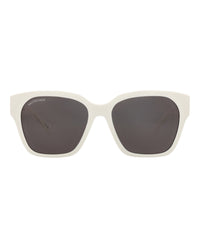 Balenciaga Balenciaga Unisex Square/Rectangle Ivory Ivory Grey Fashion Designer Eyewear
