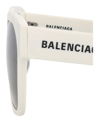Balenciaga Balenciaga Unisex Square/Rectangle Ivory Ivory Grey Fashion Designer Eyewear