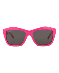 Balenciaga Womens Square/Rectangle Fuchsia Fuchsia Grey Fashion Designer Eyewear