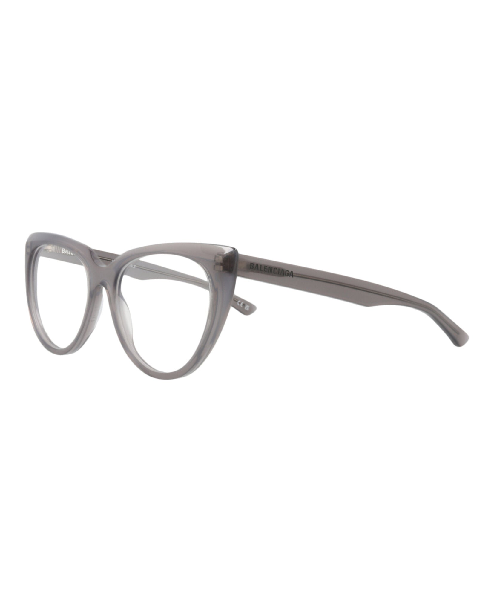 Balenciaga Womens Cat Eye Grey Grey Transparent Fashion Designer Eyewear