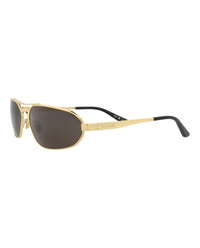 Balenciaga Balenciaga Mens Shield/Wrap Gold Gold Grey Fashion Designer Eyewear