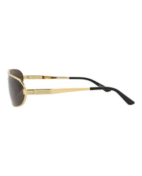 Balenciaga Balenciaga Mens Shield/Wrap Gold Gold Grey Fashion Designer Eyewear