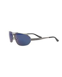 Balenciaga Mens Shield/Wrap Ruthenium Ruthenium Blue Fashion Designer Eyewear