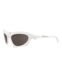 Balenciaga Mens Shield/Wrap White White Grey Fashion Designer Eyewear