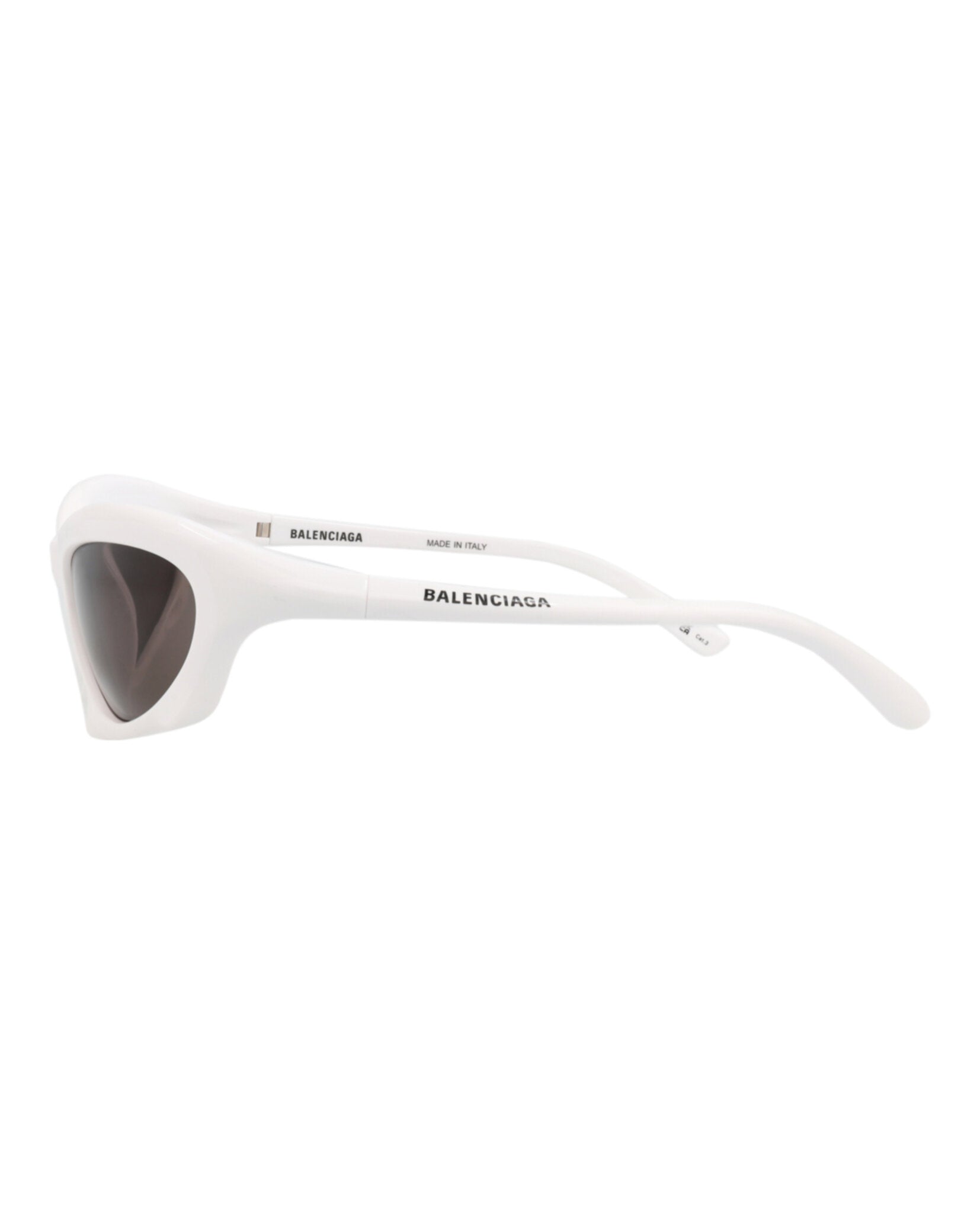 Balenciaga Mens Shield/Wrap White White Grey Fashion Designer Eyewear