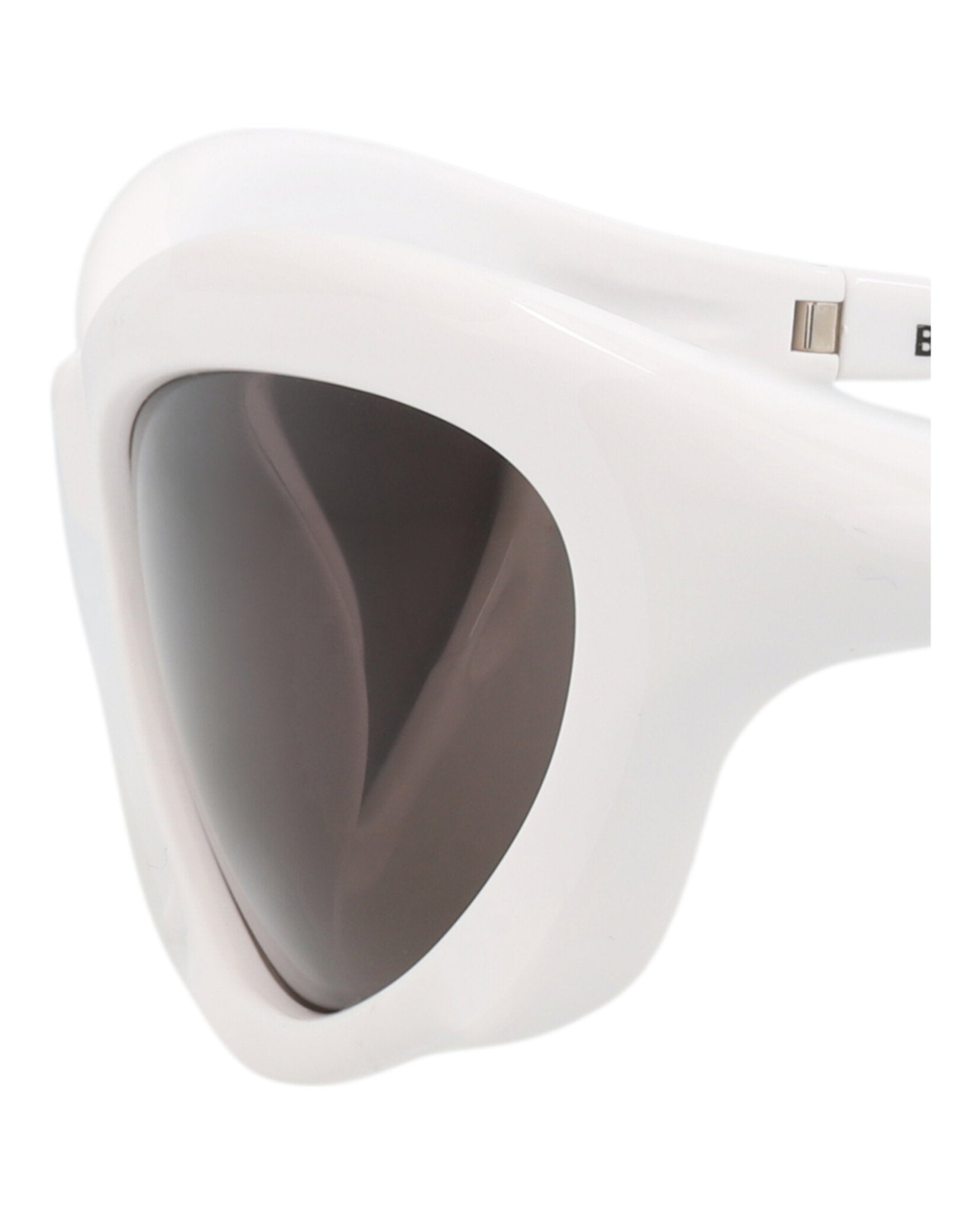Balenciaga Mens Shield/Wrap White White Grey Fashion Designer Eyewear