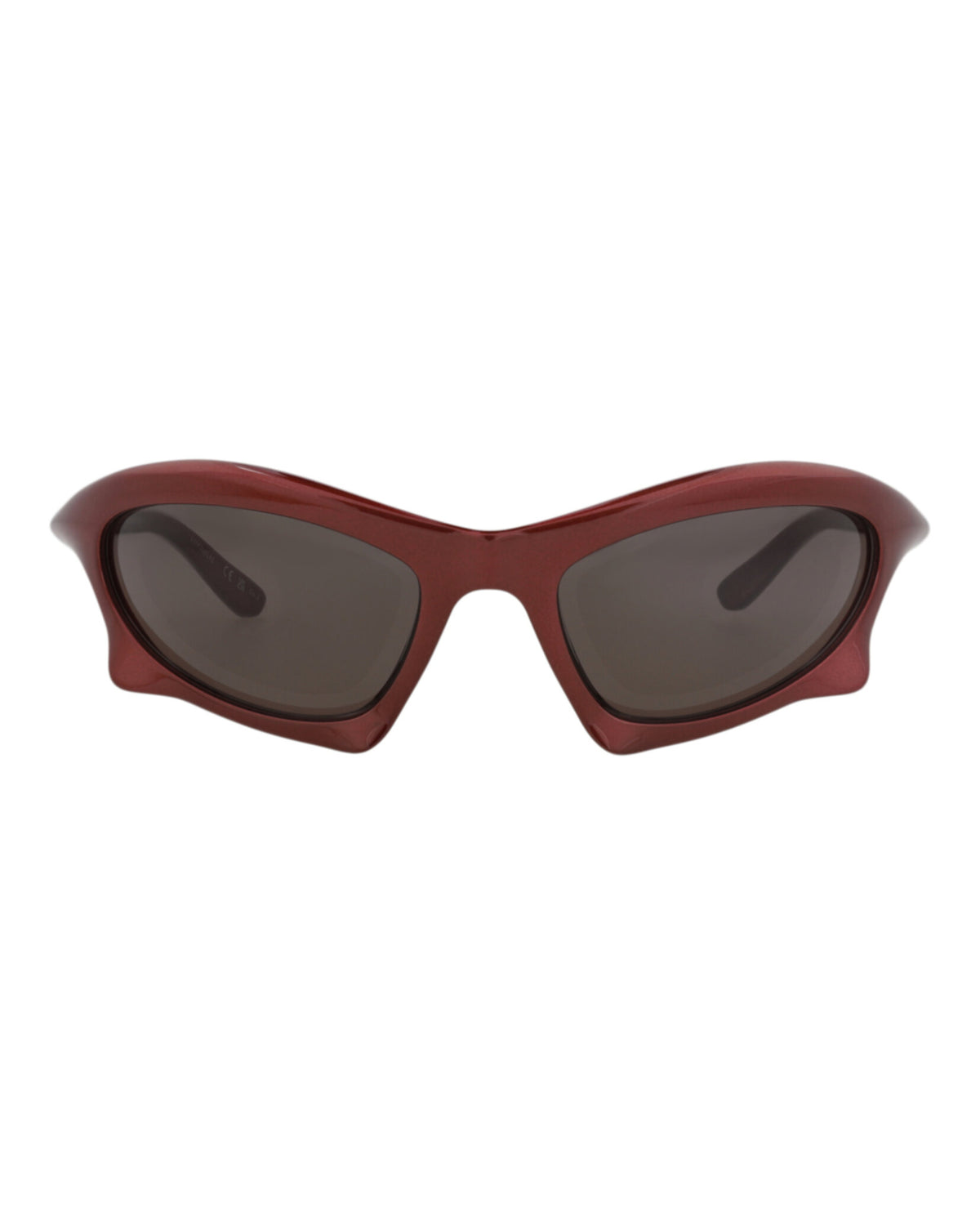 Balenciaga Mens Shield/Wrap Burgundy Burgundy Grey Fashion Designer Eyewear
