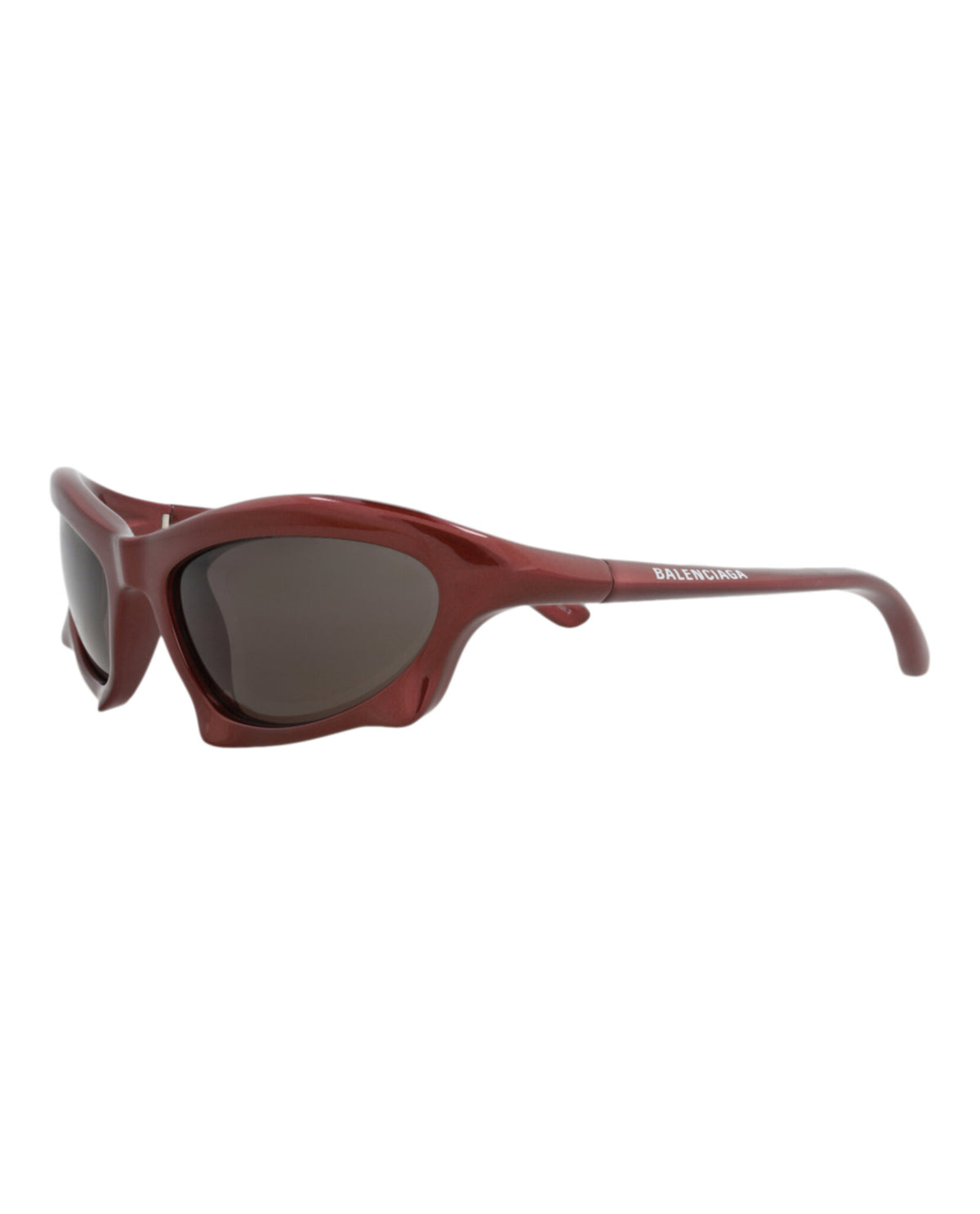 Balenciaga Mens Shield/Wrap Burgundy Burgundy Grey Fashion Designer Eyewear
