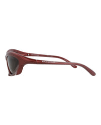 Balenciaga Mens Shield/Wrap Burgundy Burgundy Grey Fashion Designer Eyewear