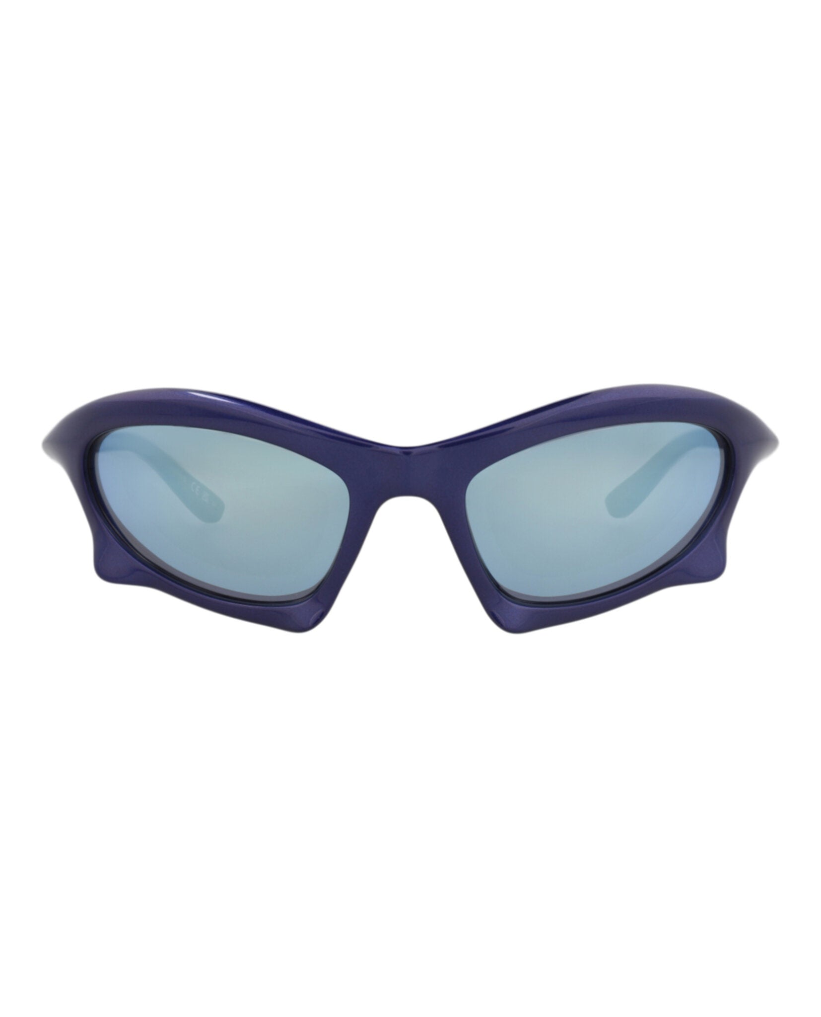 Balenciaga Mens Shield/Wrap Blue Blue Blue Fashion Designer Eyewear