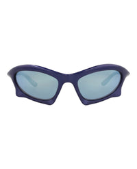 Balenciaga Mens Shield/Wrap Blue Blue Blue Fashion Designer Eyewear