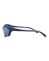 Balenciaga Mens Shield/Wrap Blue Blue Blue Fashion Designer Eyewear