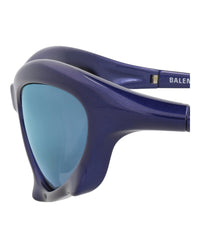 Balenciaga Mens Shield/Wrap Blue Blue Blue Fashion Designer Eyewear