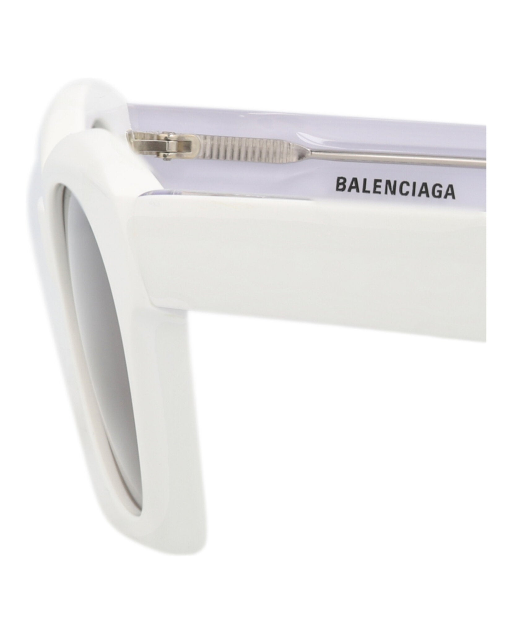 Balenciaga Balenciaga Womens Cat Eye White White Grey Fashion Designer Eyewear