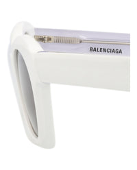 Balenciaga Balenciaga Womens Cat Eye White White Grey Fashion Designer Eyewear