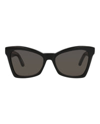 Balenciaga Womens Cat Eye Black Black Grey Fashion Designer Eyewear