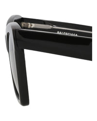 Balenciaga Womens Cat Eye Black Black Grey Fashion Designer Eyewear