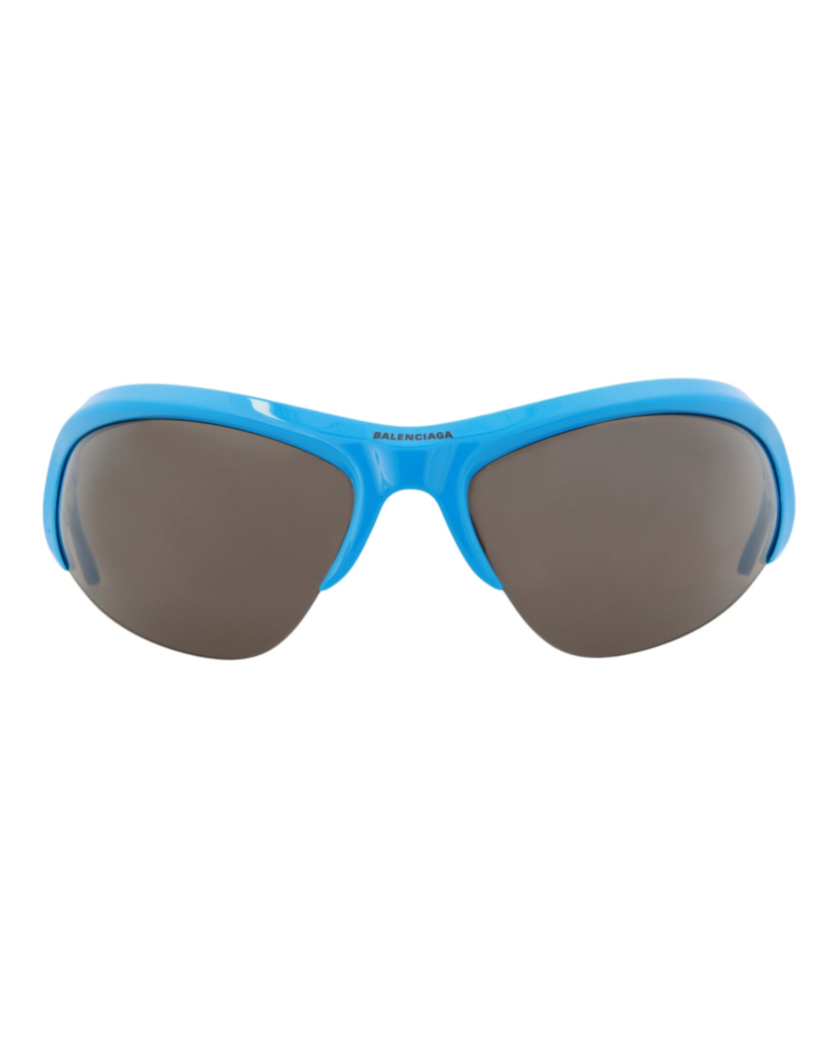 Balenciaga Unisex Shield/Wrap Light Blue Silver Grey Fashion Designer Eyewear Light Blue Silver Grey