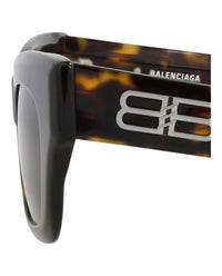 Balenciaga Womens Square/Rectangle Havana Havana Brown Fashion Designer Eyewear