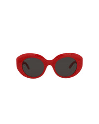 Balenciaga Womens Round/Oval Red Red Grey Fashion Designer Eyewear
