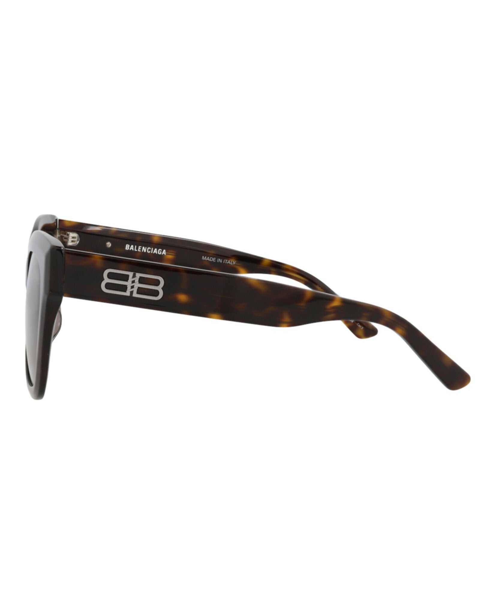 Balenciaga Womens Square/Rectangle Havana Havana Brown Fashion Designer Eyewear