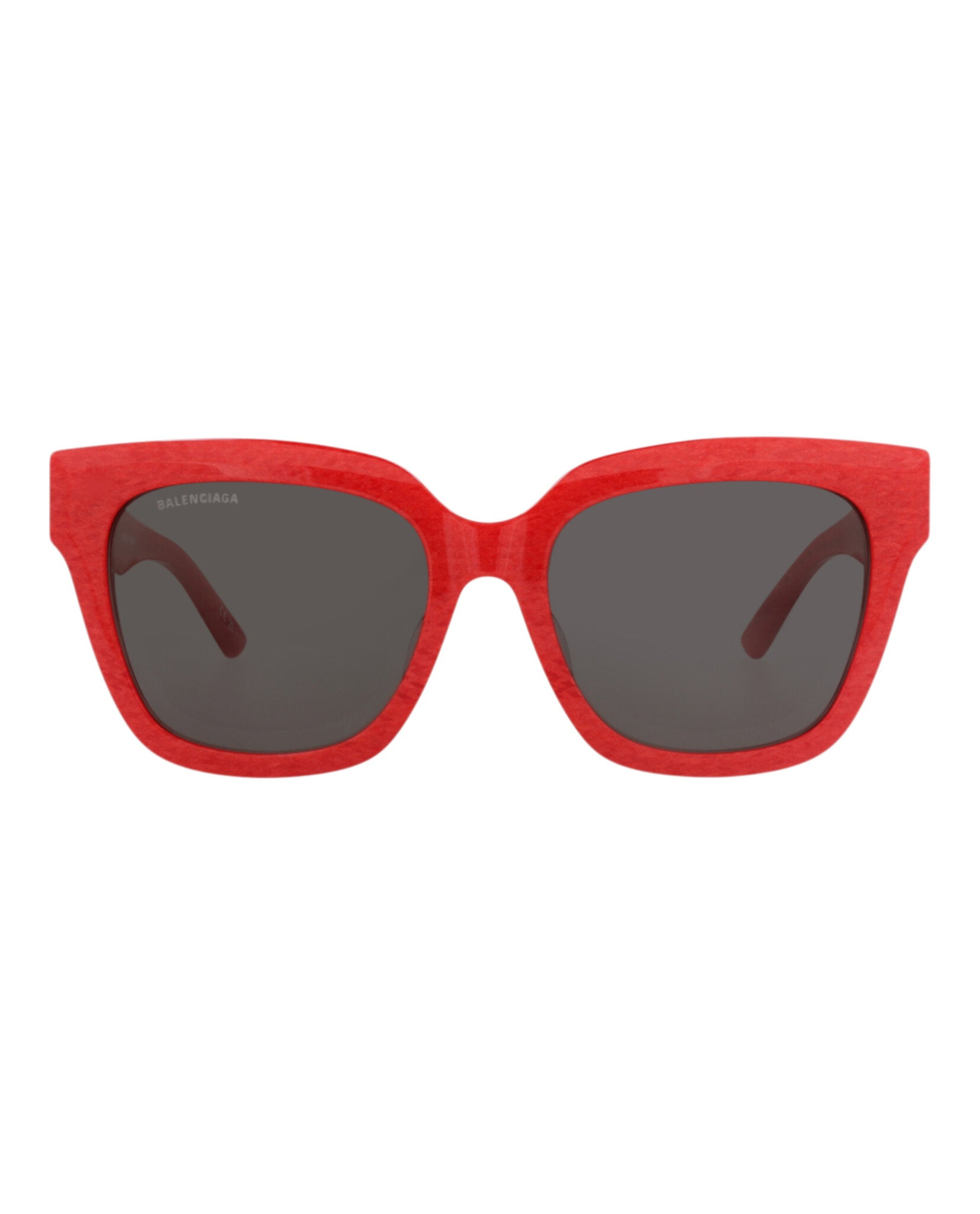 Balenciaga Womens Square/Rectangle Red Red Grey Fashion Designer Eyewear