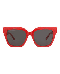 Balenciaga Womens Square/Rectangle Red Red Grey Fashion Designer Eyewear