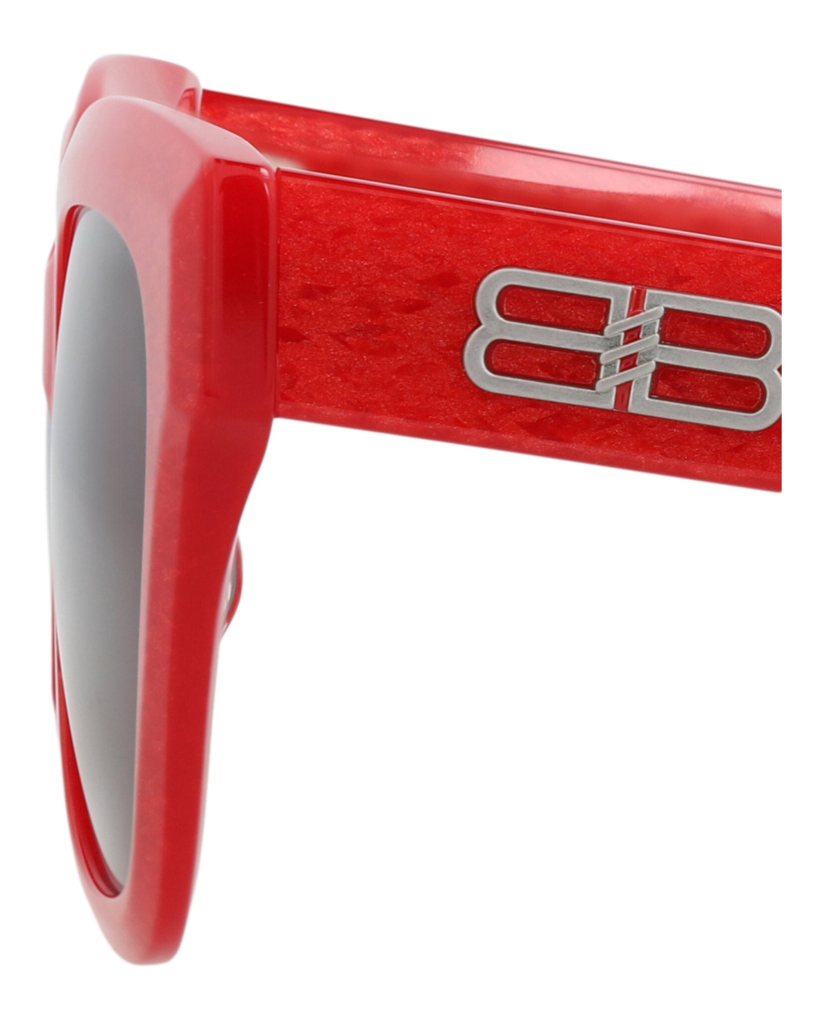 Balenciaga Womens Square/Rectangle Red Red Grey Fashion Designer Eyewear
