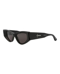 Balenciaga Womens Cat Eye Black Black Grey Fashion Designer Eyewear